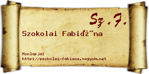 Szokolai Fabiána névjegykártya